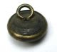 Antique Glass In Metal Button Green Womans Head In Brass - 7/16 Inch Buttons photo 1