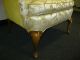 Vintage French Provincial Wingback Arm Chair Floral & Yellow Velvet Fabric Post-1950 photo 6