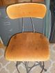 Vintage Toledo Uhl Metal/wood Swivel Drafting Industrial Chair Stool Post-1950 photo 1