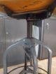 Vintage Toledo Uhl Metal/wood Swivel Drafting Industrial Chair Stool Post-1950 photo 5