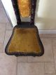 Jacobean Narrow High Back Chair Carved Wood Gothic Medieval Style Velvet 1900-1950 photo 1