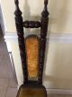 Jacobean Narrow High Back Chair Carved Wood Gothic Medieval Style Velvet 1900-1950 photo 2