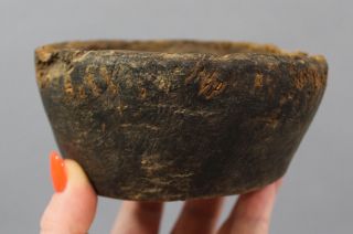 Small Early Antique 18thc American Woodland Indian Hand Carved Burl Bowl,  Nr photo