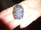 Rare Egyptian Blue Sapphire Scarab With Hieroglyphs,  Ptolemaic Period 400 Bc Egyptian photo 2
