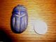 Rare Egyptian Blue Sapphire Scarab With Hieroglyphs,  Ptolemaic Period 400 Bc Egyptian photo 6
