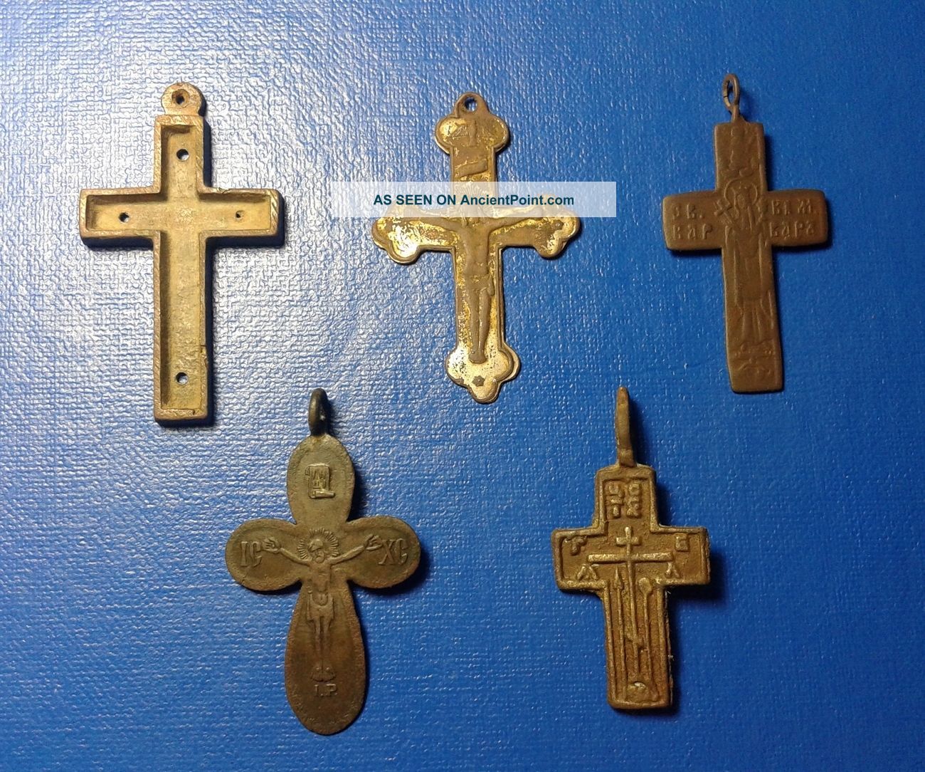 5 Ancient Bronze Crosses.  №1. Other Antiquities photo