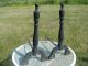 Antique Pair Wood Fireplace Hearth Andirons Decorative Log Rack Holder Display Hearth Ware photo 5
