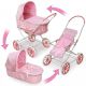 Pink Doll Carriage 3 In 1 Carrier Stroller Buggy Pram Fabric Cover Girls Toys Baby Carriages & Buggies photo 1