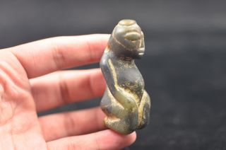 Chinese Hongshan Culture Old Jade Hand Carved Amulet Pendant 23 photo