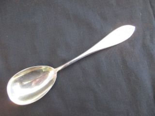 Antique European Silver Serving Spoon photo