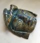 Carved Stone Mexican Aztec Quetzalcoatl ? Face Mask Serpent Blue Nephrite Jade The Americas photo 1