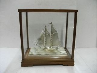 The Sailboat Of Silver Of Japan.  2 Masts 79g/2.  78 