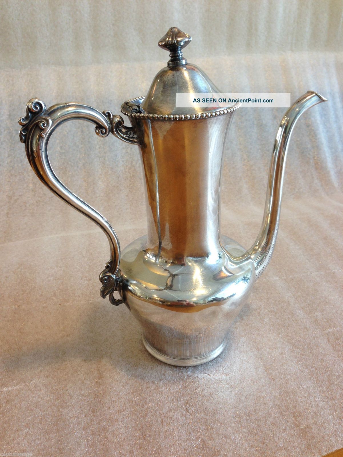 Forbes Silver Co.  Antique Coffee Pitcher In Quadruple Silverplate,  No.  613 Tea/Coffee Pots & Sets photo