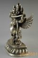 Collectible China Handwork Tibet Silver Carving Eagle God Man Decor Statue Noble Statues photo 4