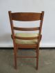 Antique Circa 1920 - 1930 Solid Wood Chair With Copper Seat Base Ladder Back Chair 1900-1950 photo 2