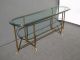 Vintage La Barge Italian Style Brass & Glass Oval Console Table Sofa Coffeetable Post-1950 photo 1