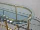 Vintage La Barge Italian Style Brass & Glass Oval Console Table Sofa Coffeetable Post-1950 photo 4
