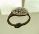 Ancient Bronze Ring With Bird Image (401) Viking photo 1
