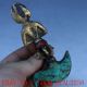 Old Chinese Tibet Buddhist Turquoise Dorje Phurpa Pestle Vajra Statue Other Antique Chinese Statues photo 3