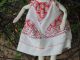 Primitive Rag Doll Feed Sack Dress Embroidered Face Primitives photo 2