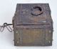 1800s Indian Antique Hand Crafted Engraved Brass Cash Money Box With Lock India photo 2