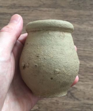 Roman.  Small Pottery Vessel From The Holy Land. photo