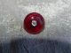 Antique 1800 ' S Glass Button Red W/ Foil Bullseye Swirl Back Charmstring 607a Buttons photo 1
