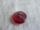 Antique 1800 ' S Glass Button Red W/ Foil Bullseye Swirl Back Charmstring 607a Buttons photo 3