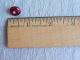Antique 1800 ' S Glass Button Red W/ Foil Bullseye Swirl Back Charmstring 607a Buttons photo 4
