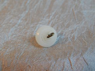 Antique 1800s Glass Button Cone Shape Pink Bullseye Swirl Back Charmstring 710a photo