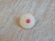 Antique 1800s Glass Button Cone Shape Pink Bullseye Swirl Back Charmstring 710a Buttons photo 1