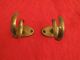 Antique Brass Chippendale Fireplace Tool Hooks C.  1770 ' S Curtain Tie Backs Hook Hearth Ware photo 2
