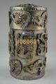 Collectible China Handwork Tibet Silver Dragon Phoenix Toothpick Box Noble Boxes photo 4