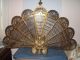 Antique Victorian Peacock Fireplace Screen Solid Brass Circa 1880 ' S Hearth Ware photo 1