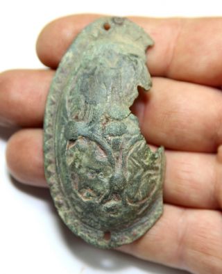 Ancient Viking Bronze Fibula,  Type - Turtle Viking Fibula photo