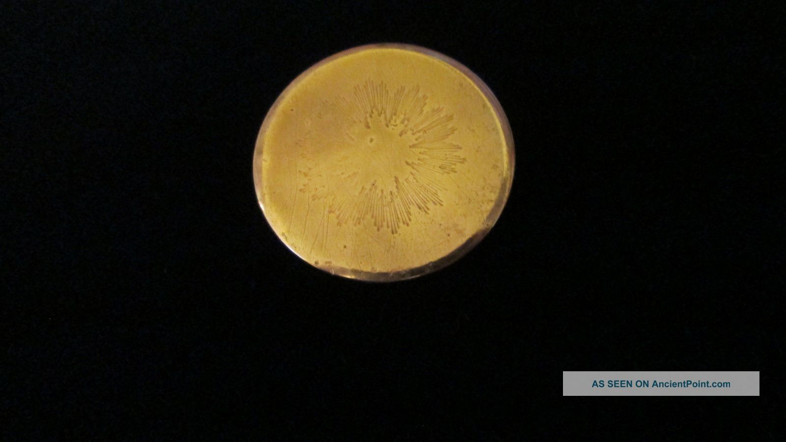 Example 18th Century Large Copper Colonial Button Sunburst Decoration Buttons photo