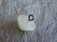 Antique Swirl Back Glass Button Cone Shape Lime Green Bullseye Charmstring 654a Buttons photo 2