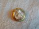 Antique 1800 ' S Clear Crackled Jeweled & Brass Waistcoat Button 737a Buttons photo 3