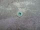 Antique 1800 ' S Glass Button Teal Foil Bullseye Swirl Back Charmstring 739a Buttons photo 2