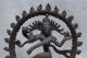 Estate Found Antique Hindu Deity Metal Statue W.  Engraved Detail India photo 1