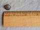 Antique Bright Cut Pewter Button W/steel Rivet Amber Tint 810a Buttons photo 1