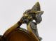 Lovely Antique Art Deco Leopard Head Brass Pocket Watch Stand / Holder C 1920s Art Deco photo 5