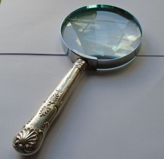 Henry Harrison Hm Silver Handle Magnifying Glass Sheff Circa 1880 ' S photo