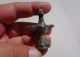 Ancient Roman Bronze Statue With Human Head And Spread Wings On Lion Paw Roman photo 1