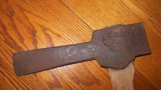 Vintage Carpenter ' S Mortisting Axe / Early Blacksmith Made Primitive Tool photo