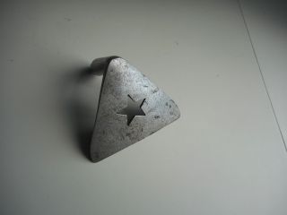 19th Century Hand Forged Dough Scraper W/ Star.  Early 5 - Point Star Dough Scrap photo