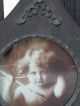 Antique 1897 Cupid Awake W/bow & Arrow In Diamond Shape Wood Picture Frame Victorian photo 1