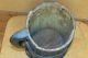 Rare Late 18th C American Wooden Staved Tavern Tankard In Great Old Blue Paint Primitives photo 9