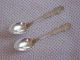 Bayonne K.  Co.  Silverplate Plume Handle Tip Pattern Demitasse Spoons / 2 Spoons Flatware & Silverware photo 2