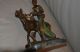 Bronze Sculpture Lady With Dogs By Menneville,  France 1930 Metalware photo 2